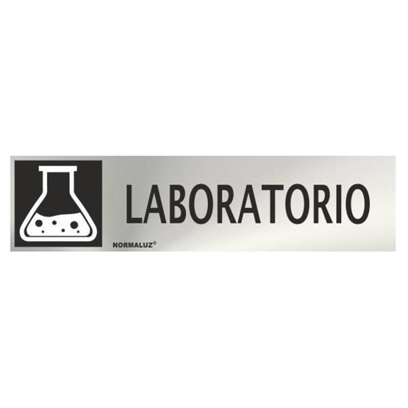 RD707052 NORMALUZ - SEÑAL INOX LABORATORIO 200X50mm