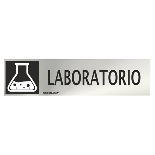 [00119895] RD707052 NORMALUZ - SEÑAL INOX LABORATORIO 200X50mm