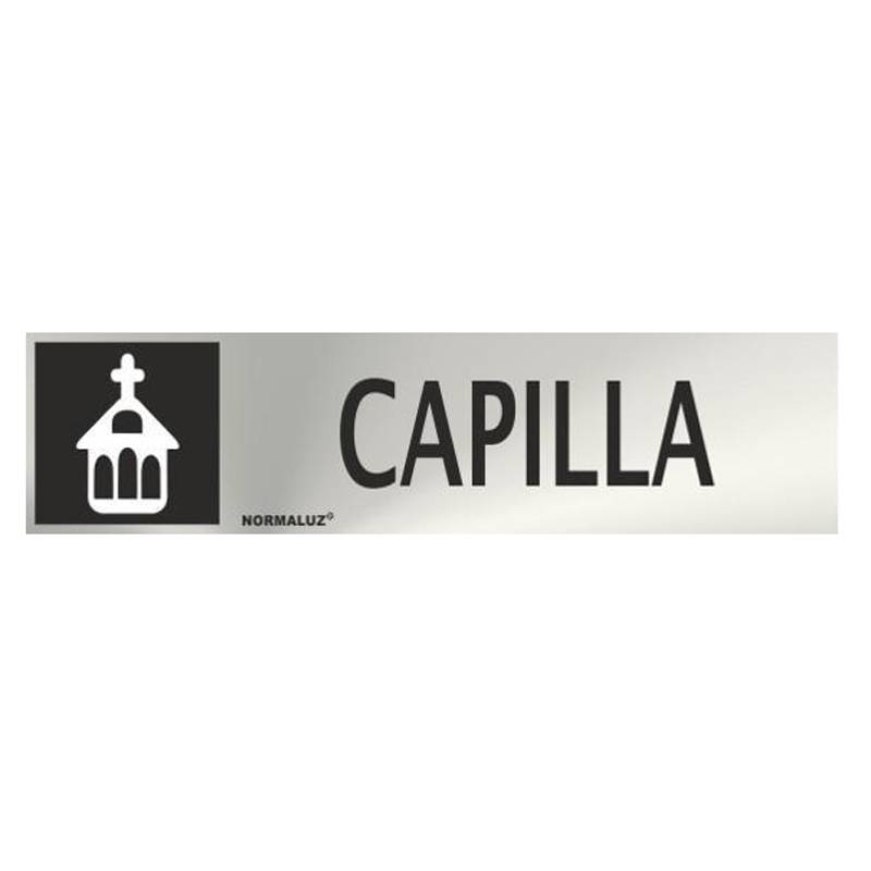 RD707051 NORMALUZ - SEÑAL INOX CAPILLA 200X50mm