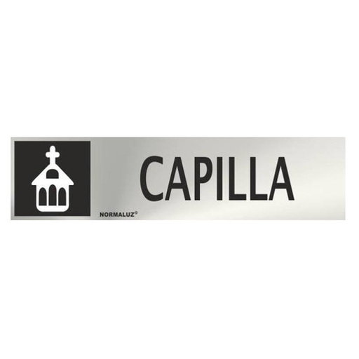 [00119894] RD707051 NORMALUZ - SEÑAL INOX CAPILLA 200X50mm
