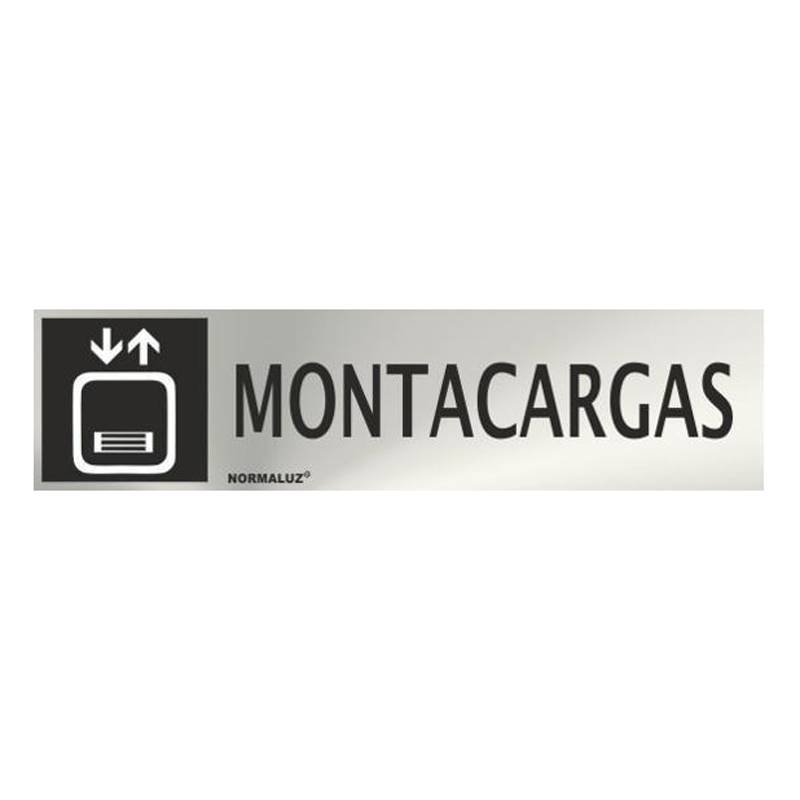 RD707012 NORMALUZ - SEÑAL INOX MONTACARGAS 200X50mm