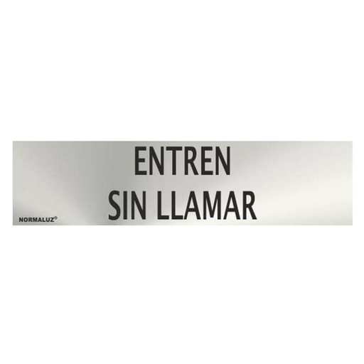 [00119896] RD707053 NORMALUZ - SEÑAL INOX ENTREN SIN LLAMAR 200X50mm