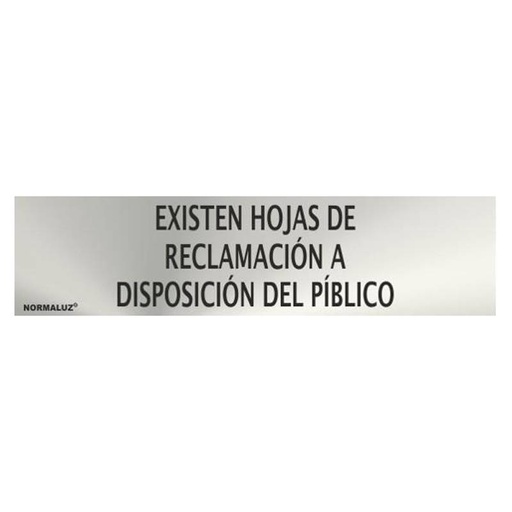 [00119901] RD707058 NORMALUZ - SEÑAL INOX EXISTEN HOJAS RECLAM 200X50mm