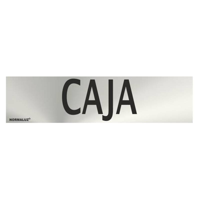 RD707059 NORMALUZ - SEÑAL INOX CAJA 200X50mm