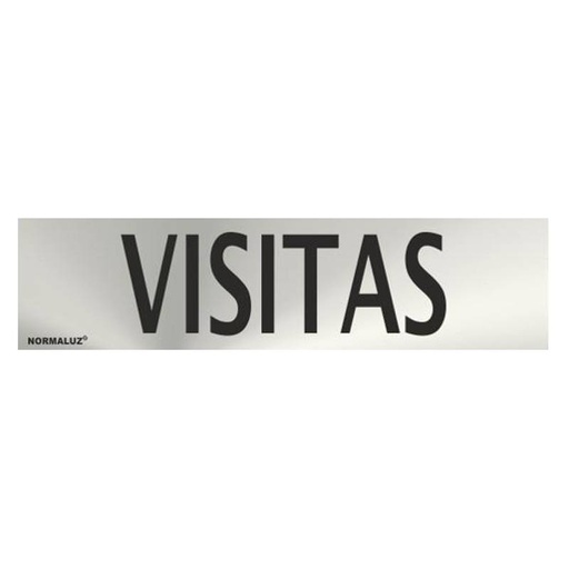 [00119903] RD707060 NORMALUZ - SEÑAL INOX VISITAS 200X50mm