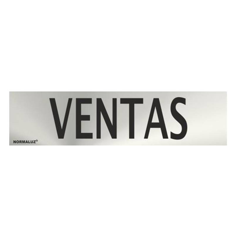 RD707061 NORMALUZ - SEÑAL INOX VENTAS 200X50mm