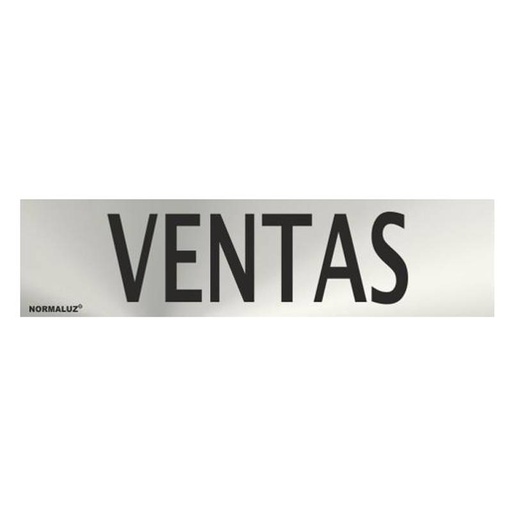 [00119904] RD707061 NORMALUZ - SEÑAL INOX VENTAS 200X50mm