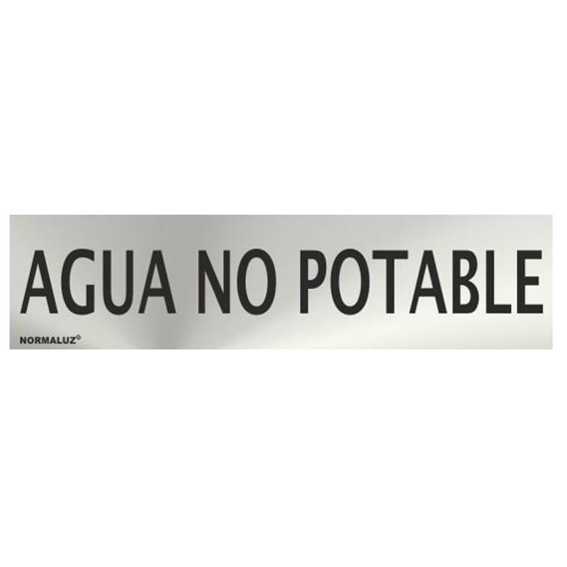 RD707063 NORMALUZ - SEÑAL INOX AGUA NO POTABLE 200X50mm