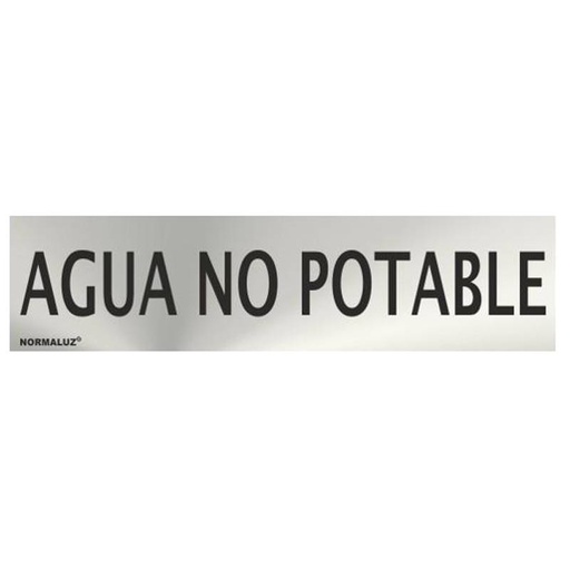 [00119906] RD707063 NORMALUZ - SEÑAL INOX AGUA NO POTABLE 200X50mm