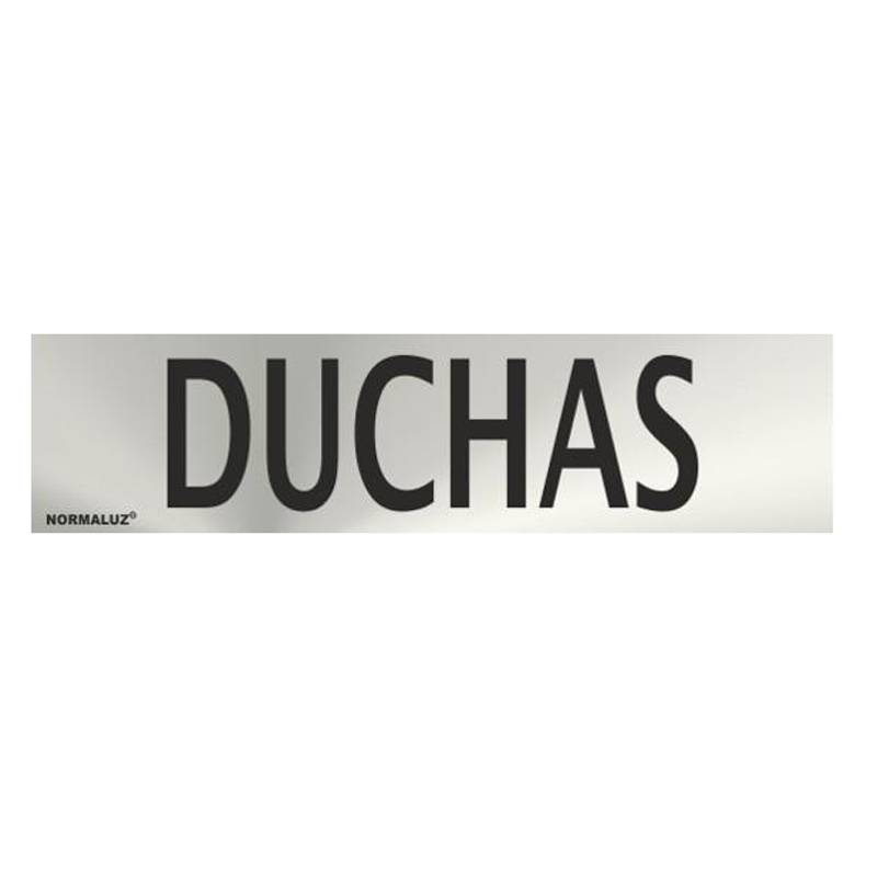 RD707020 NORMALUZ - SEÑAL INOX DUCHAS 200X50mm