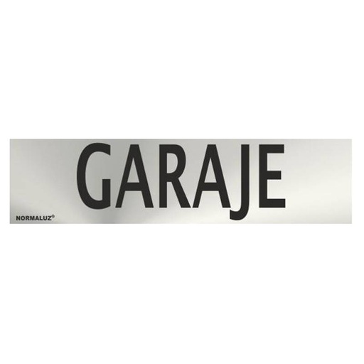 [00119907] RD707064 NORMALUZ - SEÑAL INOX  GARAJE 200X50mm