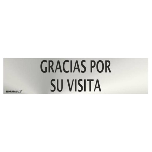 [00119911] RD707068 NORMALUZ - SEÑAL INOX GRACIAS POR SU VISITA 200X50mm