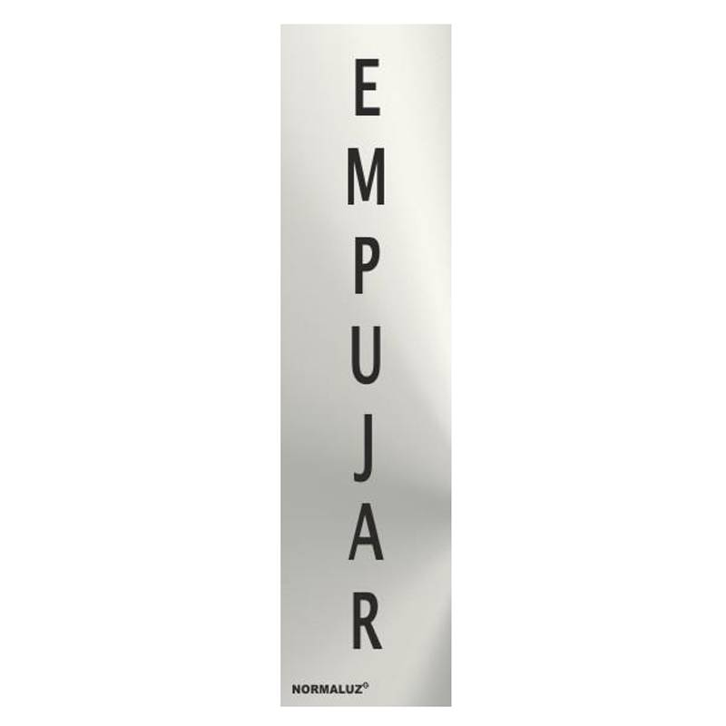 RD707071 NORMALUZ - SEÑAL INOX EMPUJAR 200X50mm