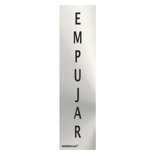 [00119914] RD707071 NORMALUZ - SEÑAL INOX EMPUJAR 200X50mm