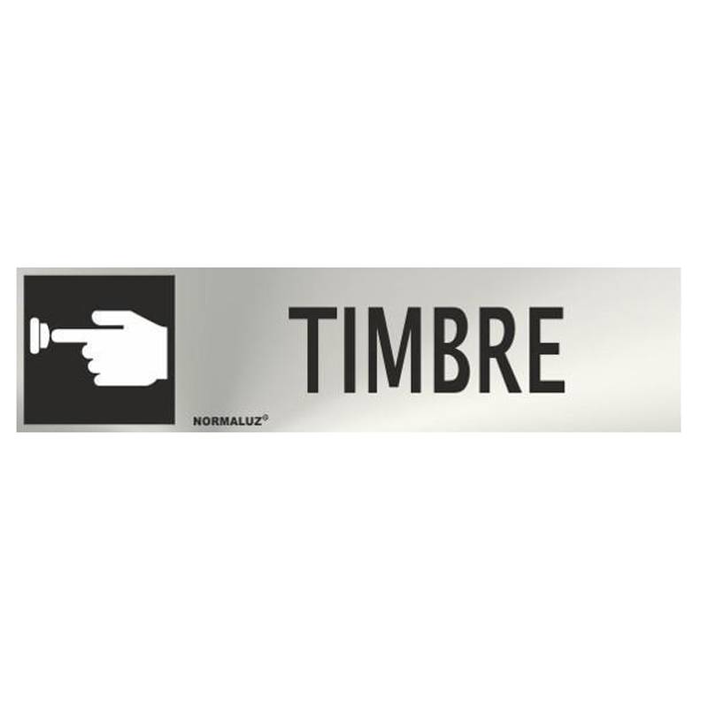 RD707086 NORMALUZ - SEÑAL INOX TIMBRE 200X50mm