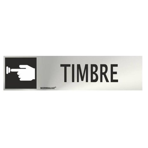 [00119928] RD707086 NORMALUZ - SEÑAL INOX TIMBRE 200X50mm