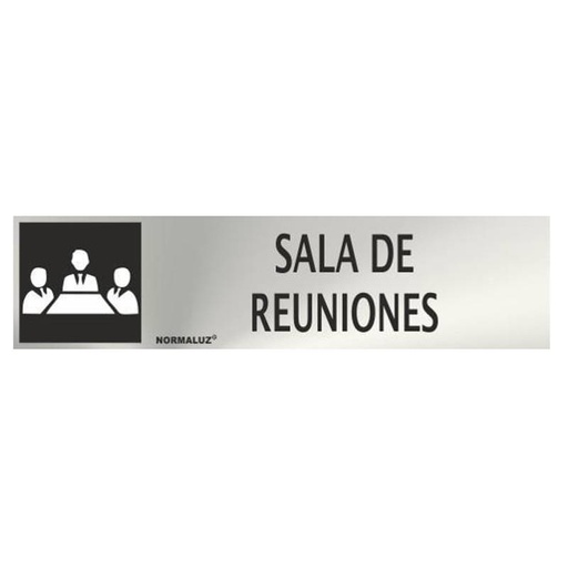 [00119929] RD707087 NORMALUZ - SEÑAL INOX SALA DE REUNION 200X50mm