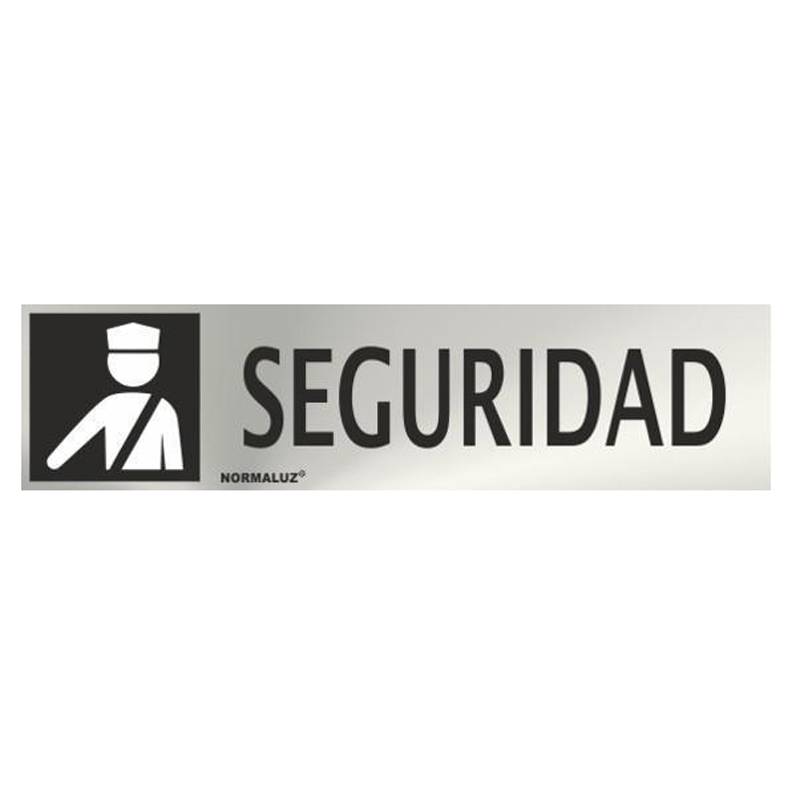 RD707089 NORMALUZ - SEÑAL INOX SEGURIDAD 200X50mm