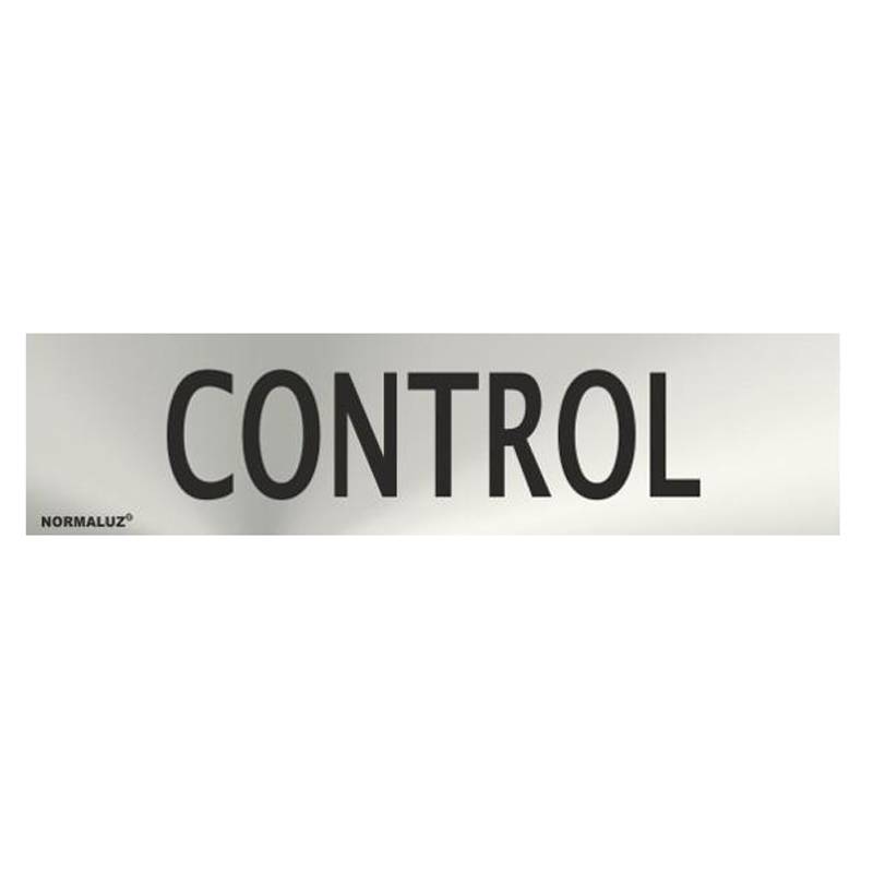 RD707091 NORMALUZ - SEÑAL INOX CONTROL 200X50mm