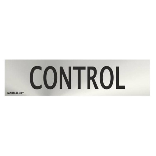 [00119933] RD707091 NORMALUZ - SEÑAL INOX CONTROL 200X50mm