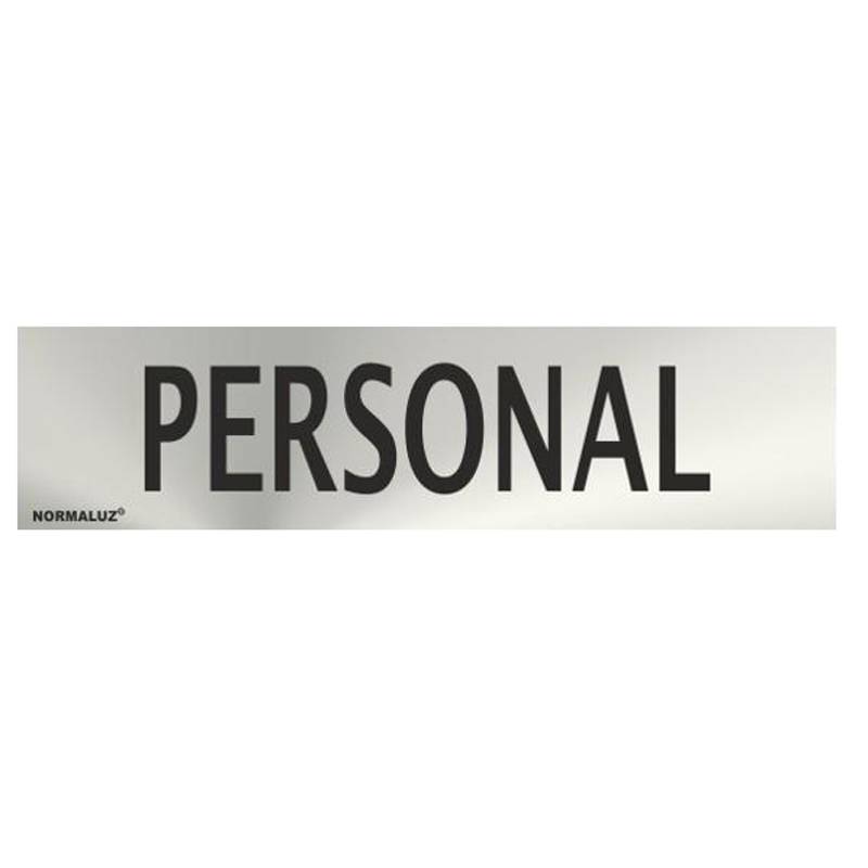 RD707092 NORMALUZ - SEÑAL INOX PERSONAL 200X50mm