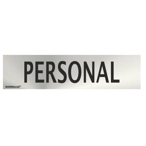 [00119934] RD707092 NORMALUZ - SEÑAL INOX PERSONAL 200X50mm