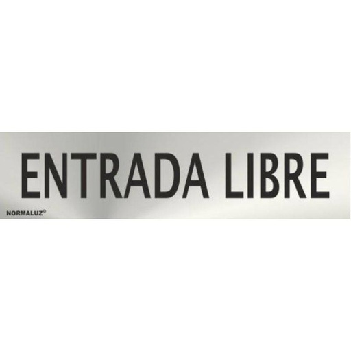 [00119936] RD707094 NORMALUZ - SEÑAL INOX ENTRADA LIBRE 200X50mm