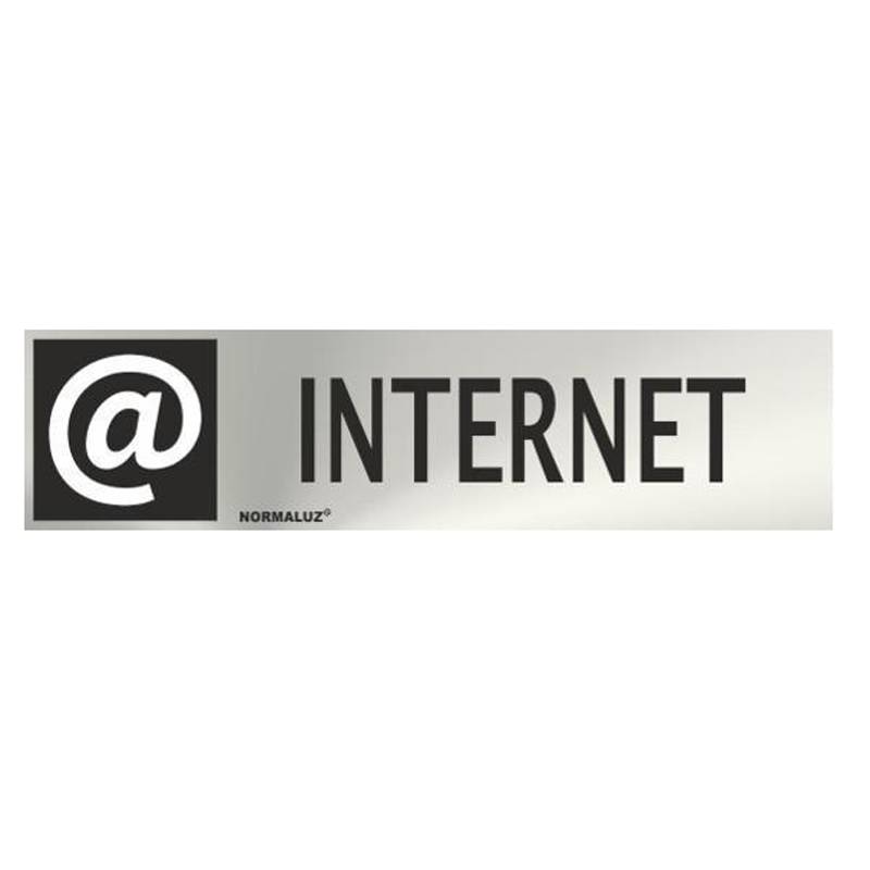 RD707096 NORMALUZ - SEÑAL INOX INTERNET 200X50mm