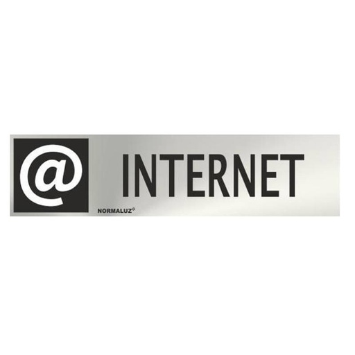 [00119938] RD707096 NORMALUZ - SEÑAL INOX INTERNET 200X50mm