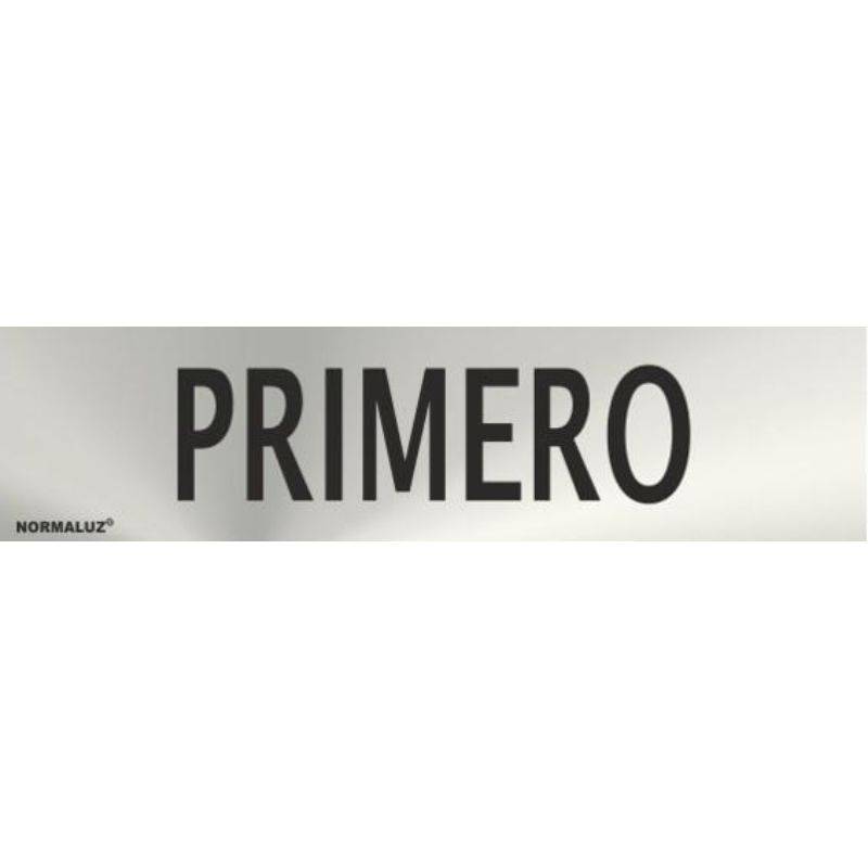 RD707097 NORMALUZ - SEÑAL INOX PRIMERO 200X50mm