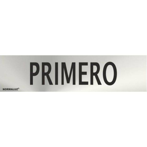 [00119939] RD707097 NORMALUZ - SEÑAL INOX PRIMERO 200X50mm