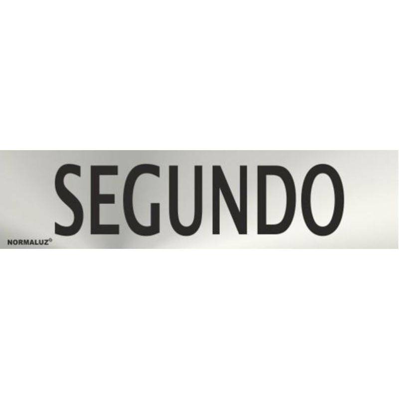 RD707098 NORMALUZ - SEÑAL INOX SEGUNDO 200X50mm