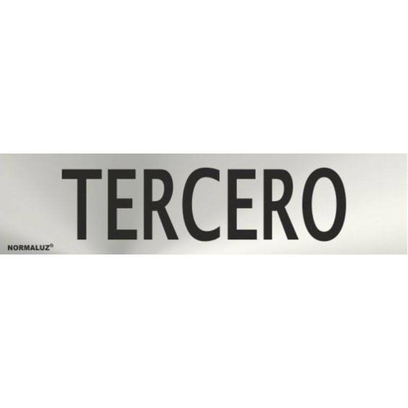 RD707099 NORMALUZ - SEÑAL INOX TERCERO 200X50mm