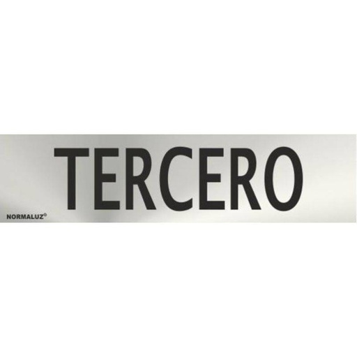[00119941] RD707099 NORMALUZ - SEÑAL INOX TERCERO 200X50mm
