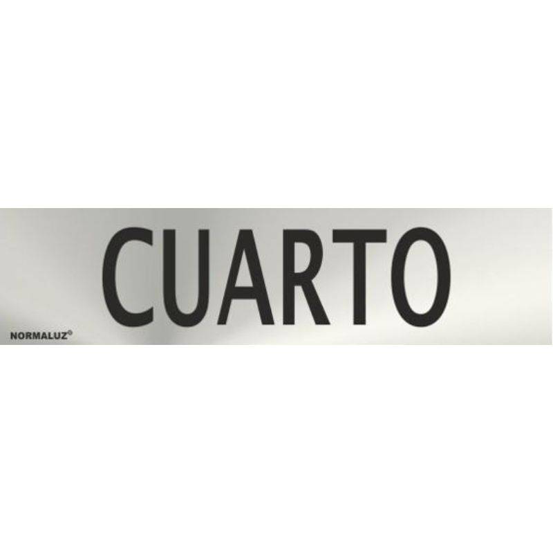RD707100 NORMALUZ - SEÑAL INOX CUARTO 200X50mm