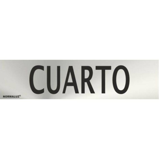 [00119942] RD707100 NORMALUZ - SEÑAL INOX CUARTO 200X50mm