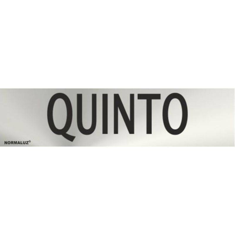 RD707101 NORMALUZ - SEÑAL INOX QUINTO 200X50mm