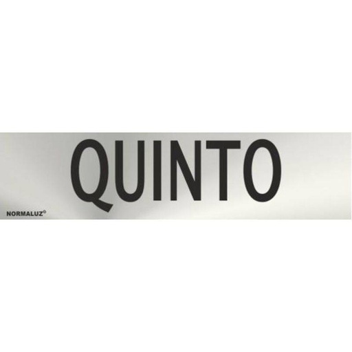 [00119943] RD707101 NORMALUZ - SEÑAL INOX QUINTO 200X50mm