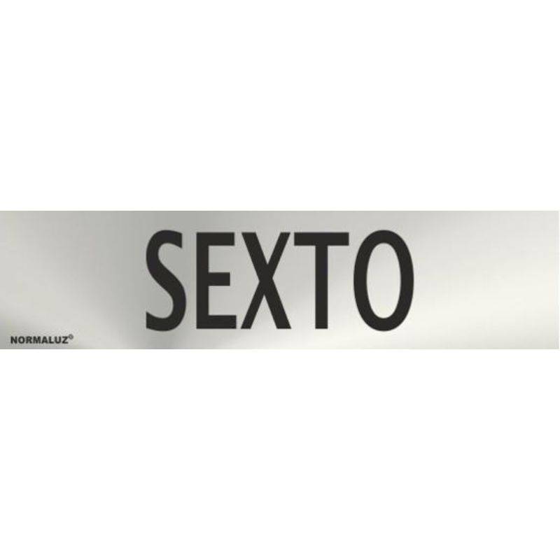 RD707102 NORMALUZ - SEÑAL INOX SEXTO 200X50mm