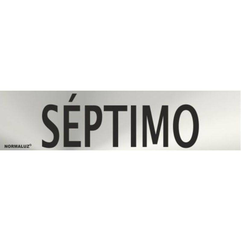 RD707103 NORMALUZ - SEÑAL INOX SEPTIMO 200X50mm