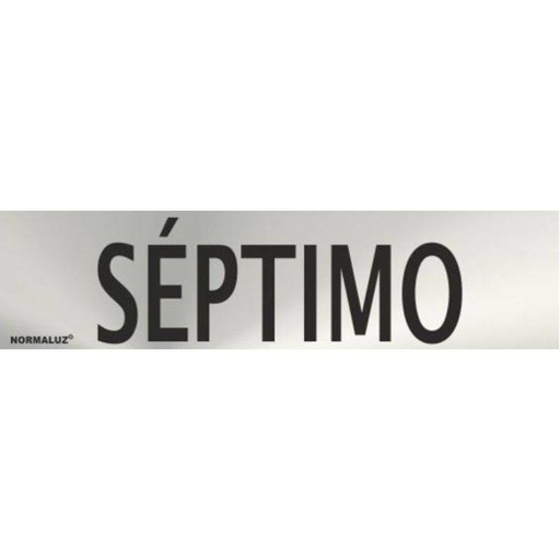 [00119945] RD707103 NORMALUZ - SEÑAL INOX SEPTIMO 200X50mm