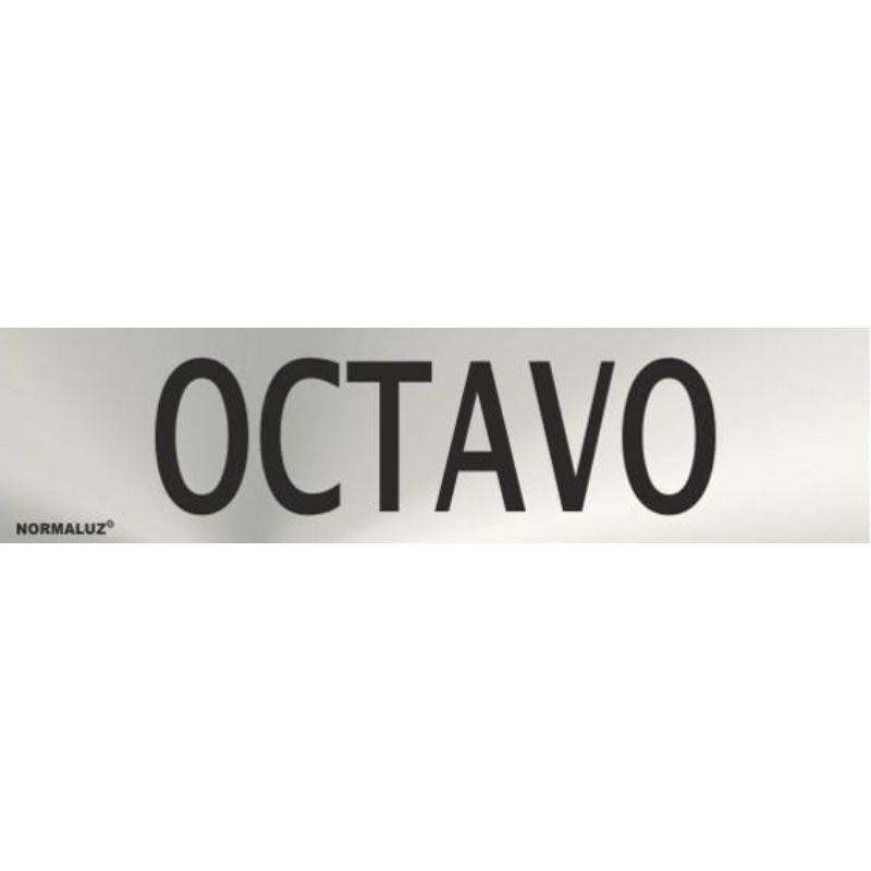 RD707104 NORMALUZ - SEÑAL INOX OCTAVO 200X50mm