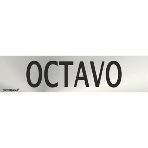 [00119946] RD707104 NORMALUZ - SEÑAL INOX OCTAVO 200X50mm