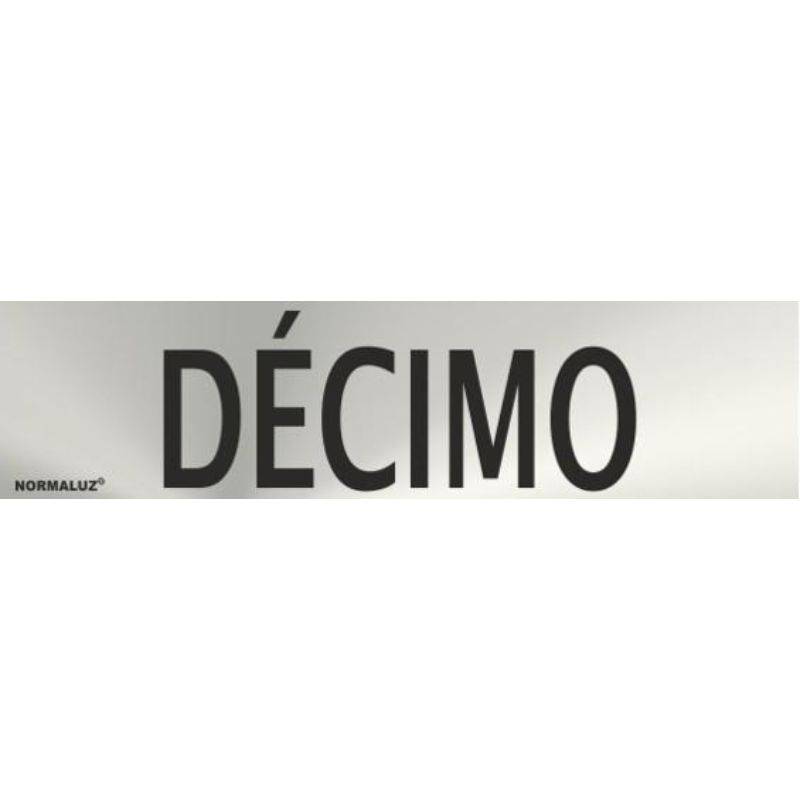RD707106 NORMALUZ - SEÑAL INOX DECIMO 200X50mm