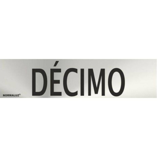 [00119948] RD707106 NORMALUZ - SEÑAL INOX DECIMO 200X50mm