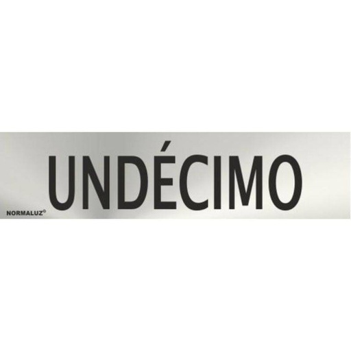 [00119949] RD707107 NORMALUZ - SEÑAL INOX UNDECIMO 200X50mm