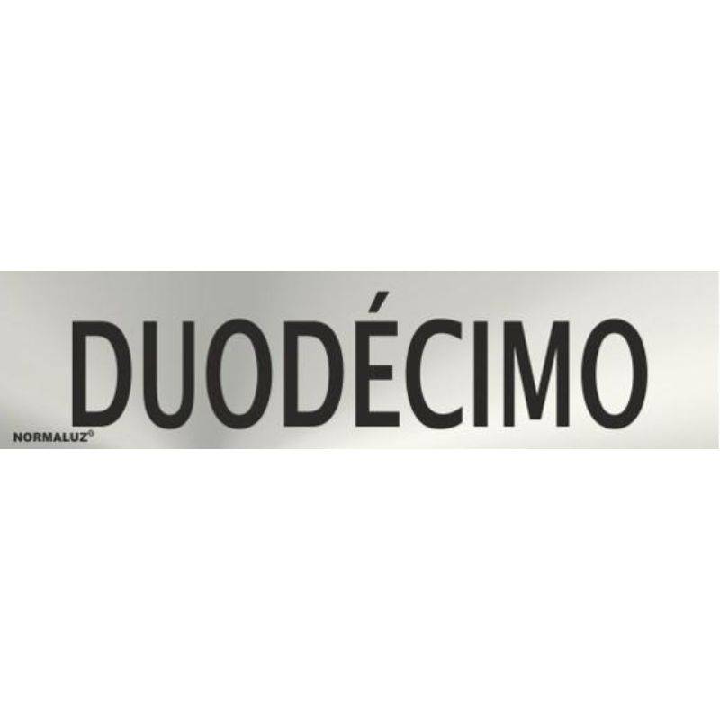 RD707108 NORMALUZ - SEÑAL INOX DUODECIMO 200X50mm