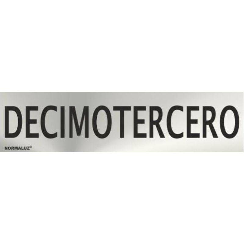 RD707109 NORMALUZ - SEÑAL INOX DECIMOTERCERO 200X50mm
