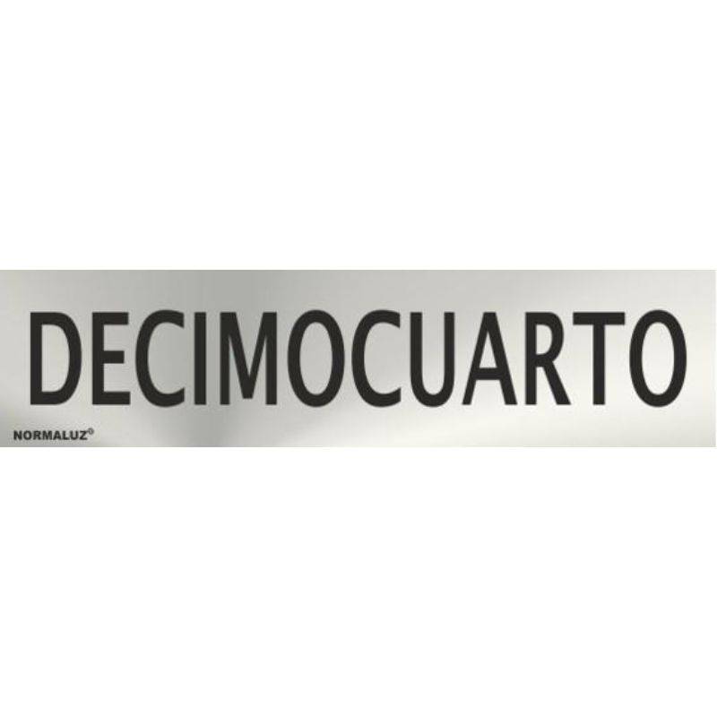 RD707110 NORMALUZ - SEÑAL INOX DECIMOCUARTO 200X50mm