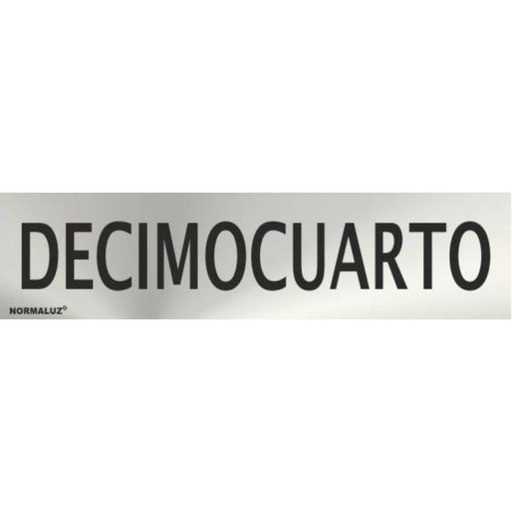 [00119952] RD707110 NORMALUZ - SEÑAL INOX DECIMOCUARTO 200X50mm